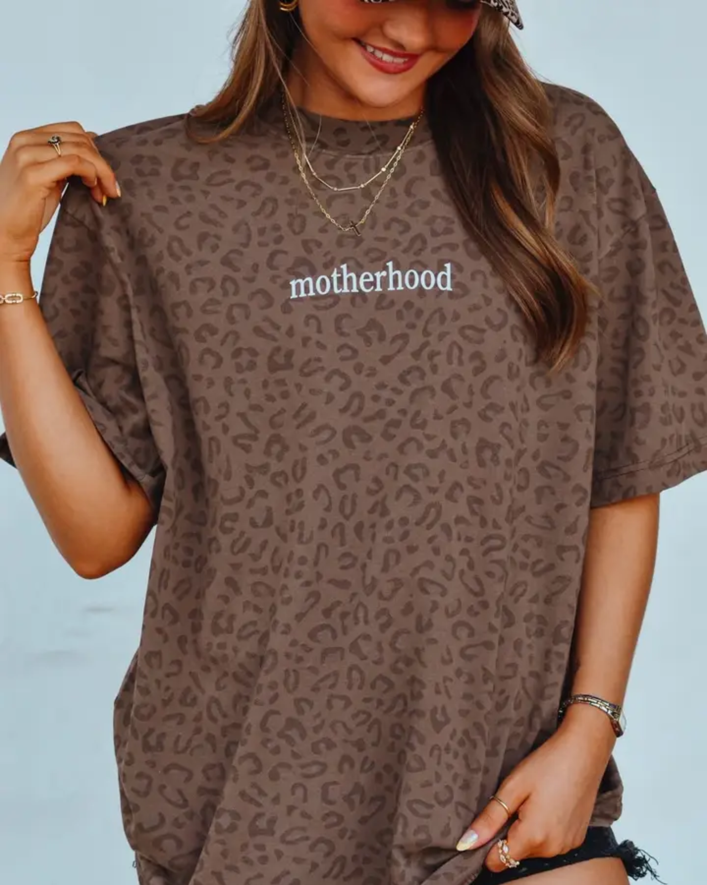 Leopard mama tee