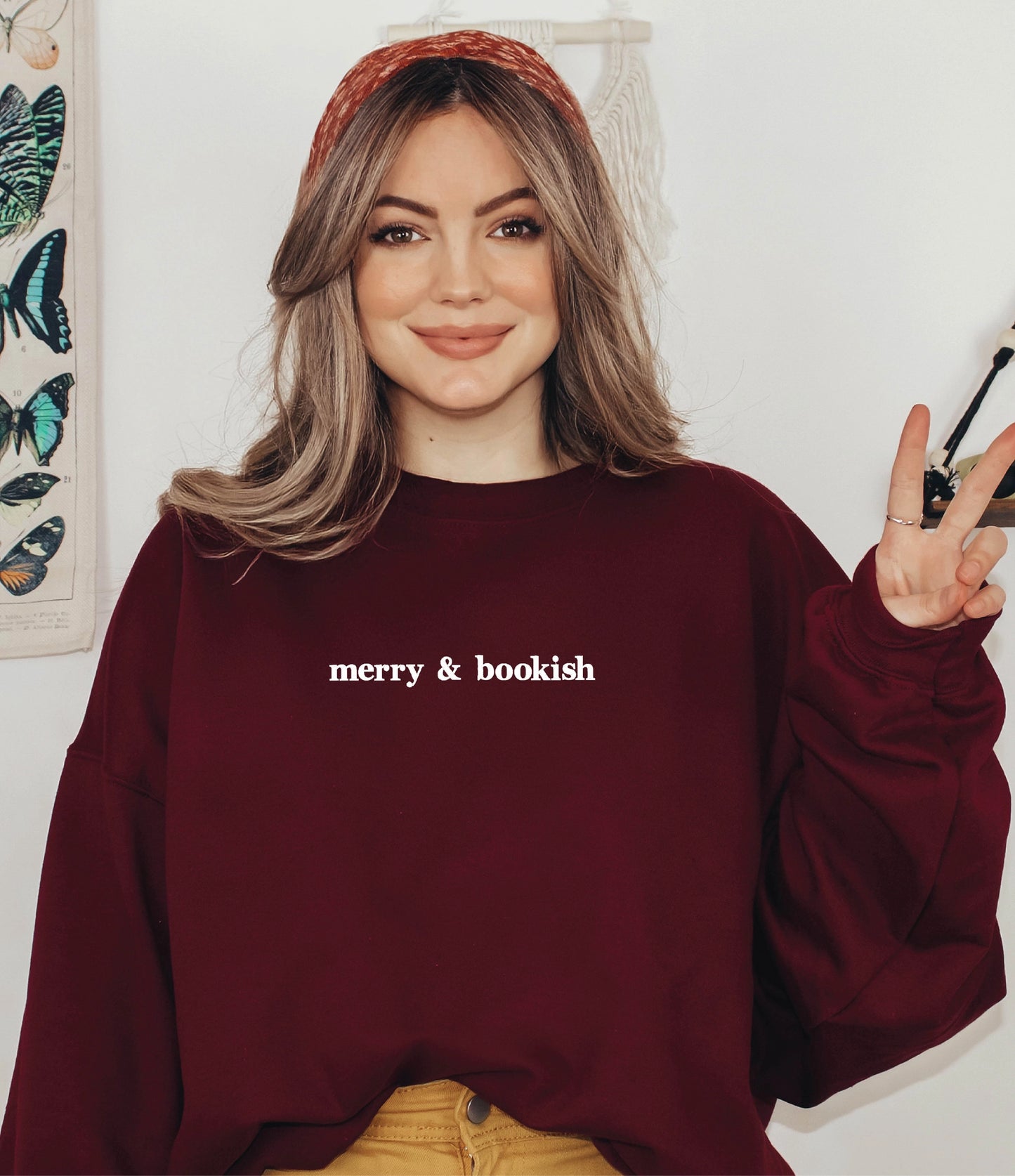 Embroidered Bookish Crewneck