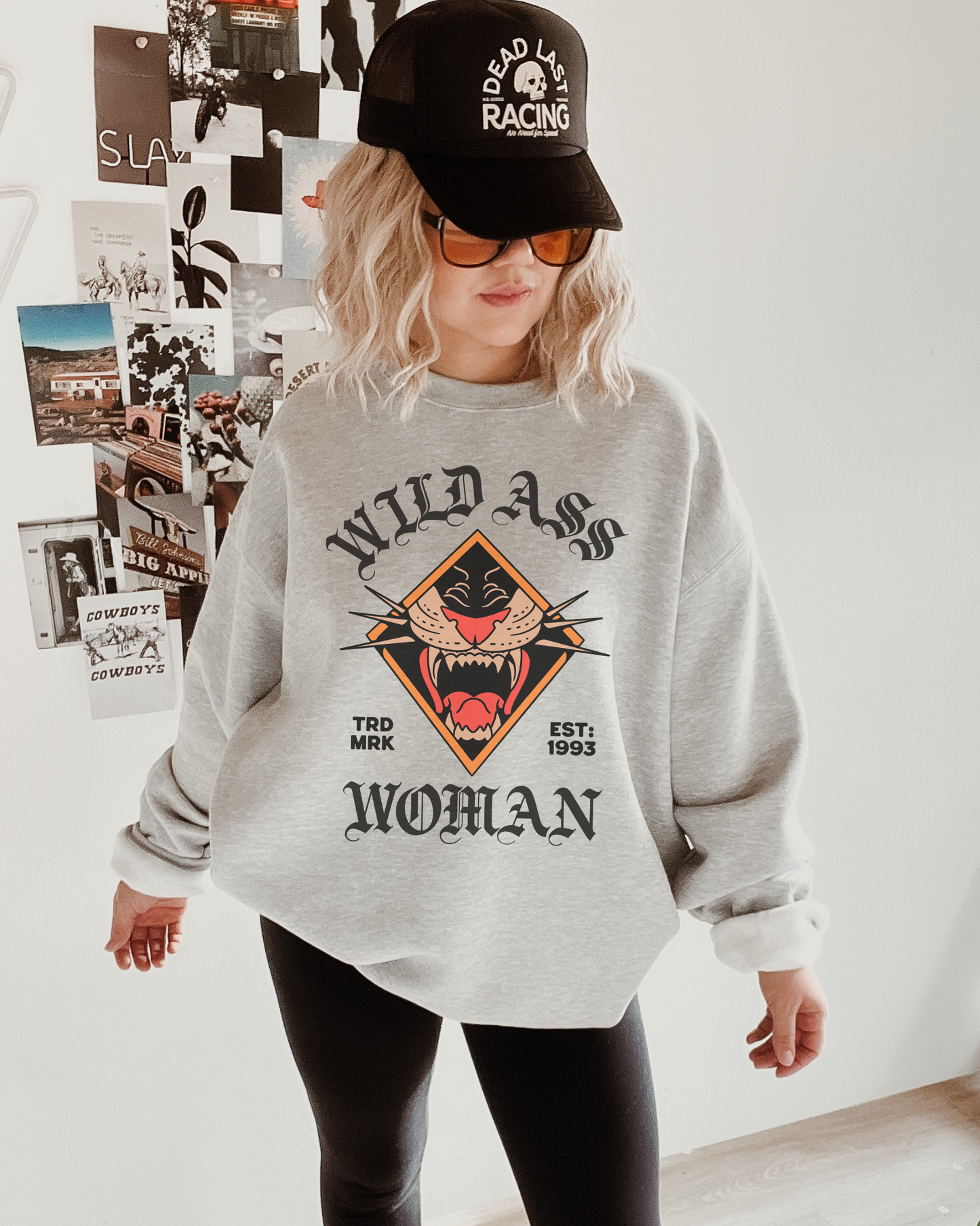 Wild ass woman crewneck
