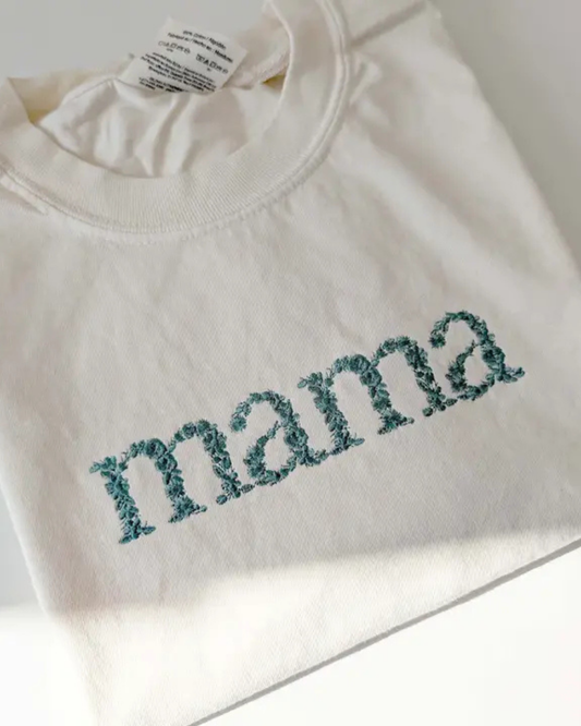 Embroidered Mama Tee