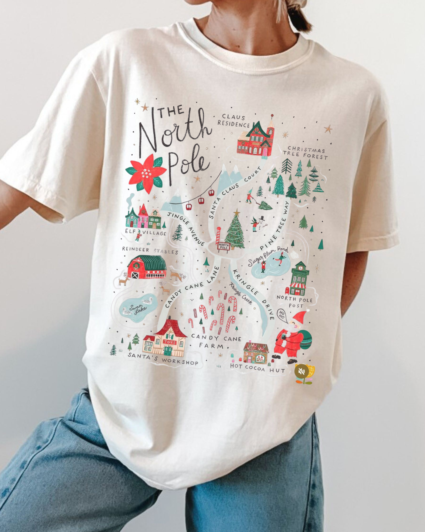 North pole map tee